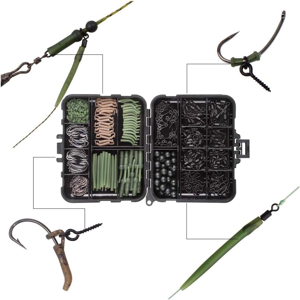 Karpfen Angeln Angelset Karpfen Haar Rigs Making Kit Inklusive Karpfen Schnellwechselwirbel Haken An