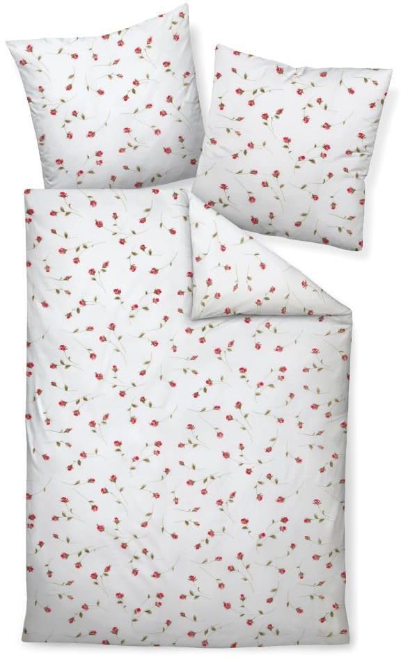 Janine Design Seersucker Bettwäsche Tango 2174-21 paradierot 1 Bettbezug 135 x 200 cm + 1 Kissenbezu