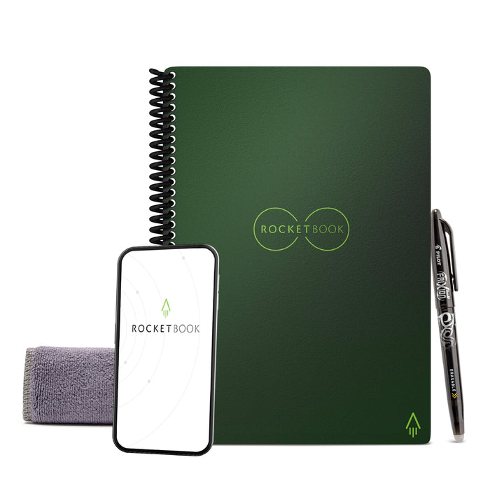 Rocketbook Reusable Digital Notebook Smart Notepad A5 Green Wirebound Note Book To Do List Pad Dotte