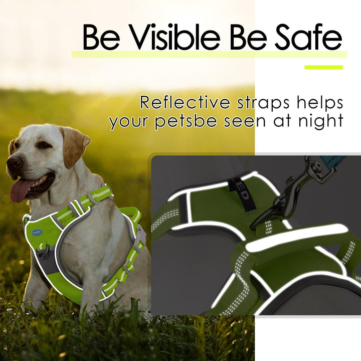 ThinkPet No-Pull Hundegeschirr, Atmungsaktiv Brustgeschirr für Kleine Mittlere Grosse Hunde, Einstel