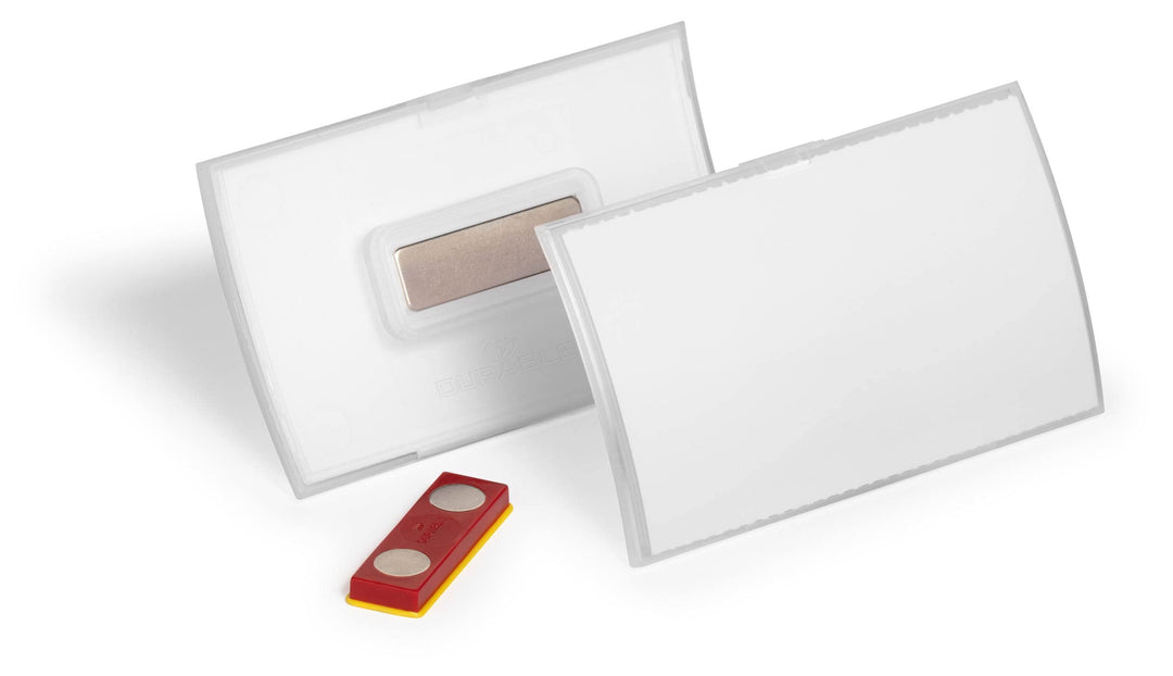 Durable Namensschild CLICK FOLD 54x90 mm mit Magnet verdrehsicher PP, Packung à 10 Stück, transparen