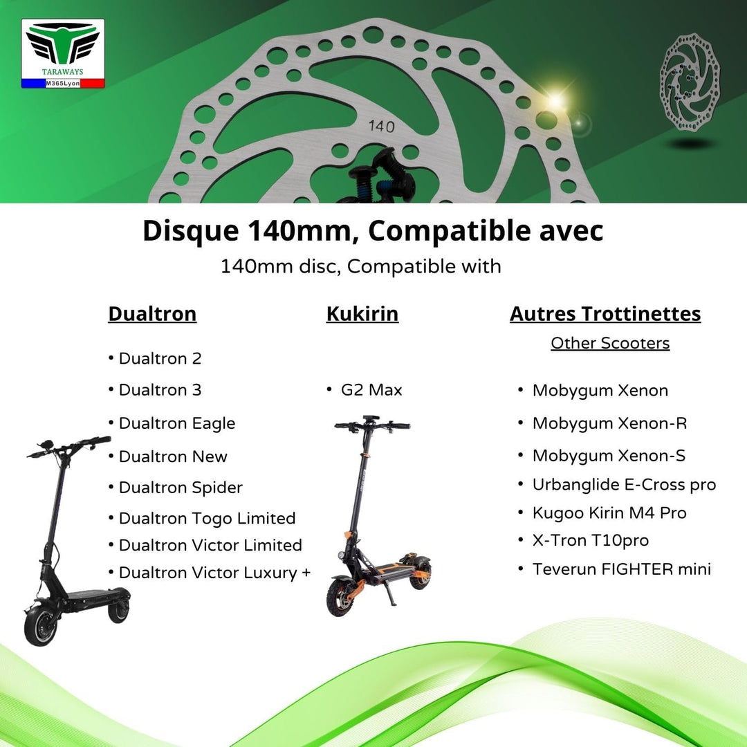 Bremsscheibe 140mm für Elektroroller Dualtron 2 Dualtron 3 Dualtron Eagle Urbanglide E-Cross pro - K