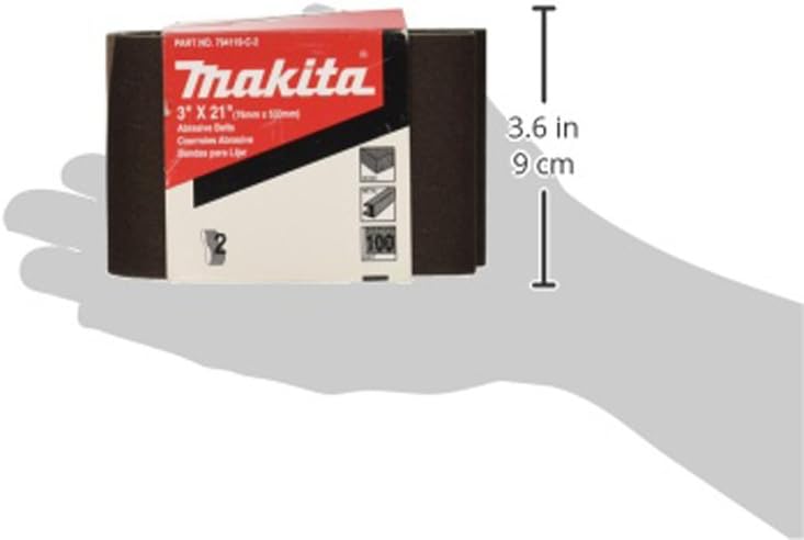 Makita 742306–7 3 Zoll x 53,3 cm Stücke Schleifband, Körnung 40 (10/Pk)