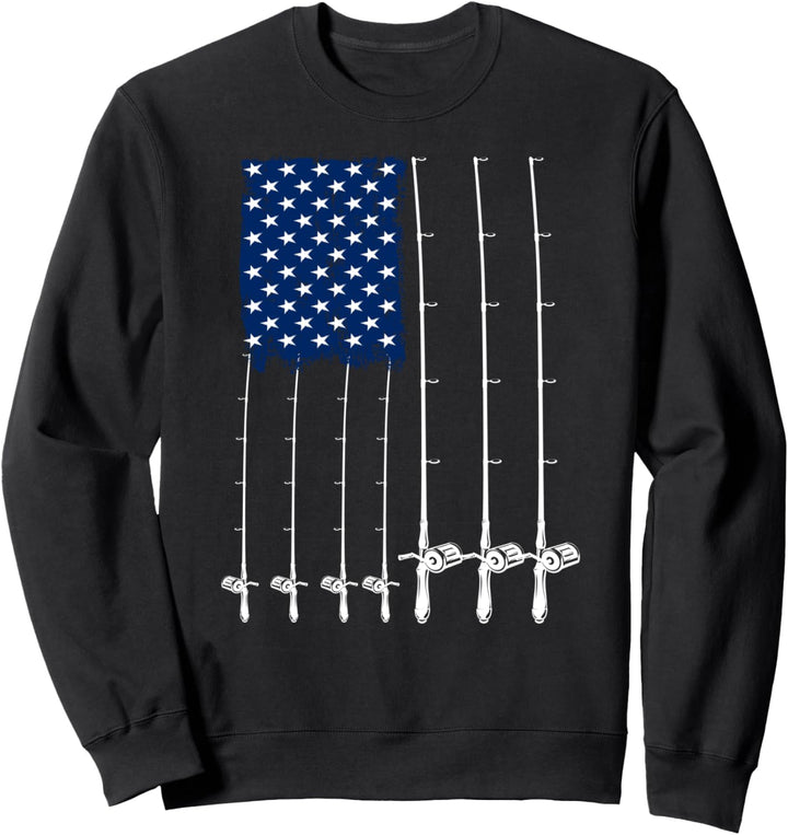 Amerikanische Flagge Angeln Shirt Vintage Angeln Sweatshirt