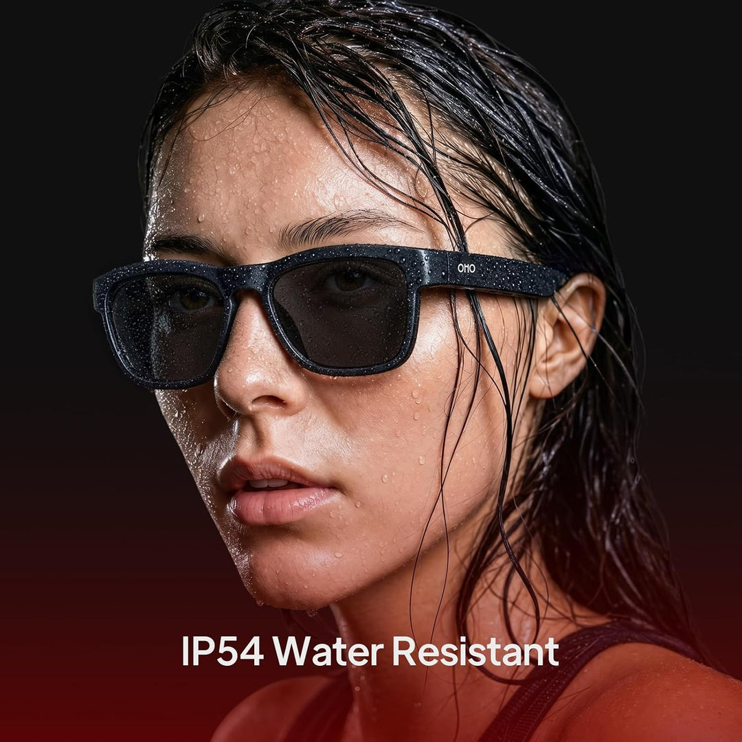OhO sunshine wasserdichte Audio Sonnenbrille, Bluetooth Kopfhörer Sonnenbrille zum Hören von Musik u