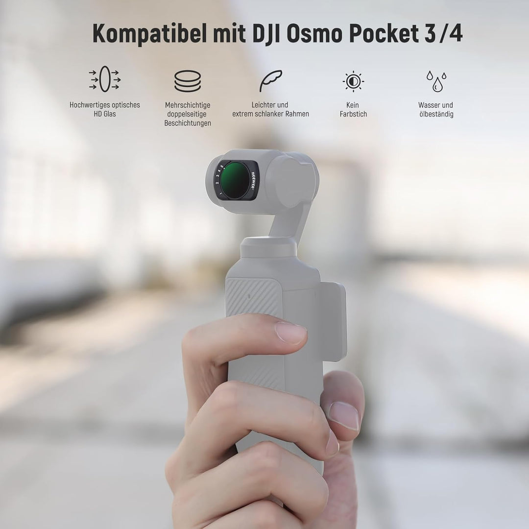 NEEWER Variabler ND2-32 Filter Kompatibel mit DJI Osmo Pocket 3, Magnetischer 1-5 begrenzter Blenden