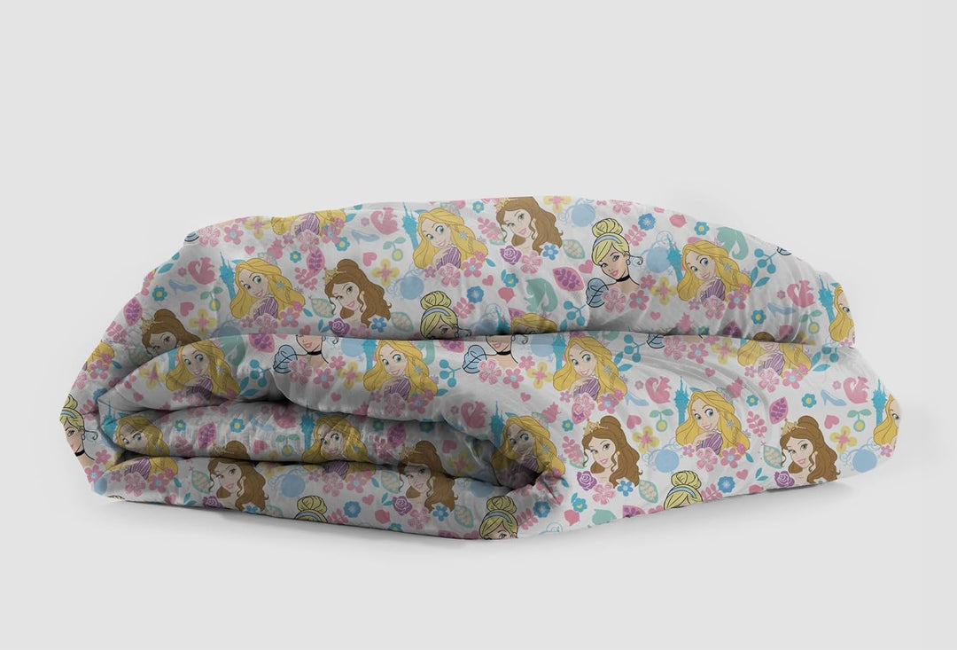 Princess, Bettbezug-Set für Einzelbett, Baumwolle, Rosa, 155 x 200 cm, Kissenbezug 50 x 80 cm, Disne
