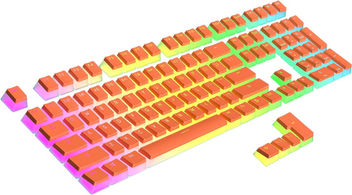 Ranked Pudding PBT-Tastenkappen | 112 Double Shot Transluzent ANSI US- und ISO-Layout | OEM-Profil f