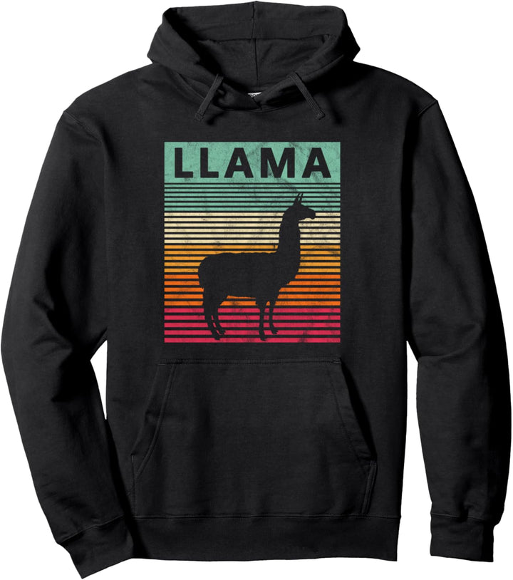 Lama Retro Vintage Alpaka Lama Retro Lama Pullover Hoodie