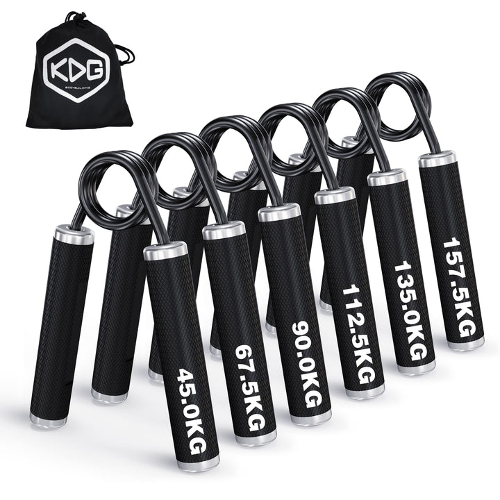 KDG Handtrainer Unterarmtrainer 4er or 6er Pack,22.5KG-157.5KG Metall Griffkraft Trainer,Rutschfeste