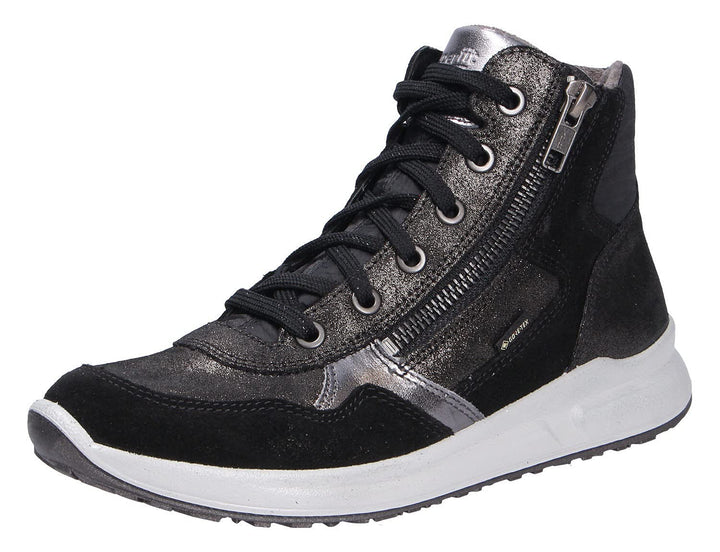 Superfit Mädchen MERIDA leicht gefütterte Gore-Tex Sneaker 25 EU Schwarz Schwarz 0000, 25 EU Schwarz