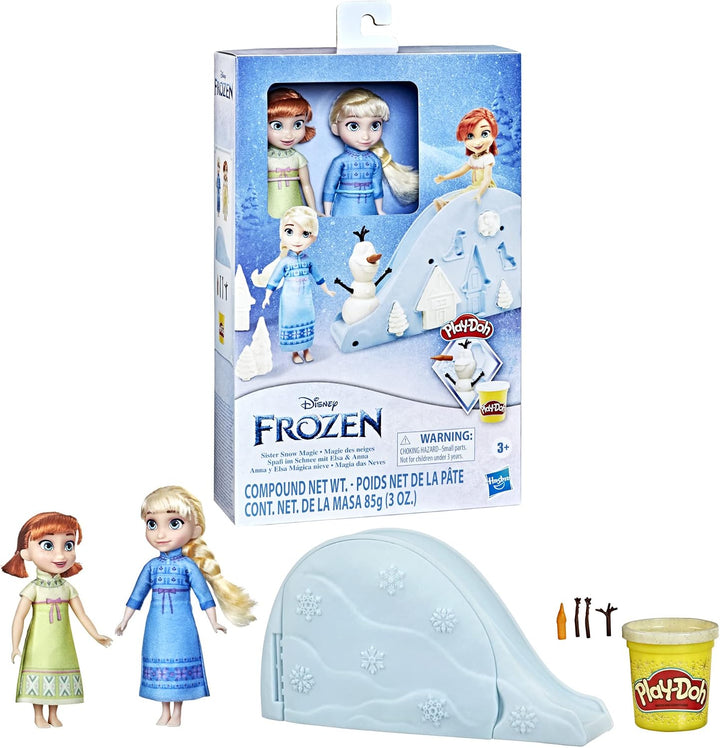 Hasbro Die Eiskönigin Spass im Schnee mit ELSA &amp; Anna, Play-Doh Spielset, Junge Anna und ELSA F3525