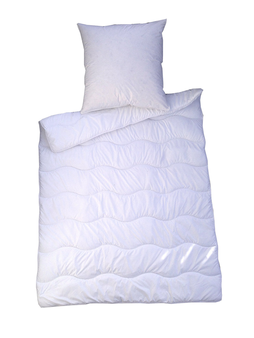 Bettenset Bettdecke und Kopfkissen 2 teilig Premium Weiss Allergiker Steppbett Steppbettdecke Bettwä