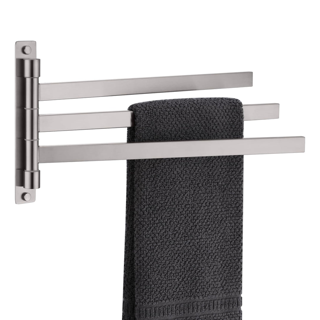 KOKOSIRI Handtuchhalter Rack Schwenkbar Bad Handtuchstangen Swing Out 3-Schiene für Bad Küche Gebürs