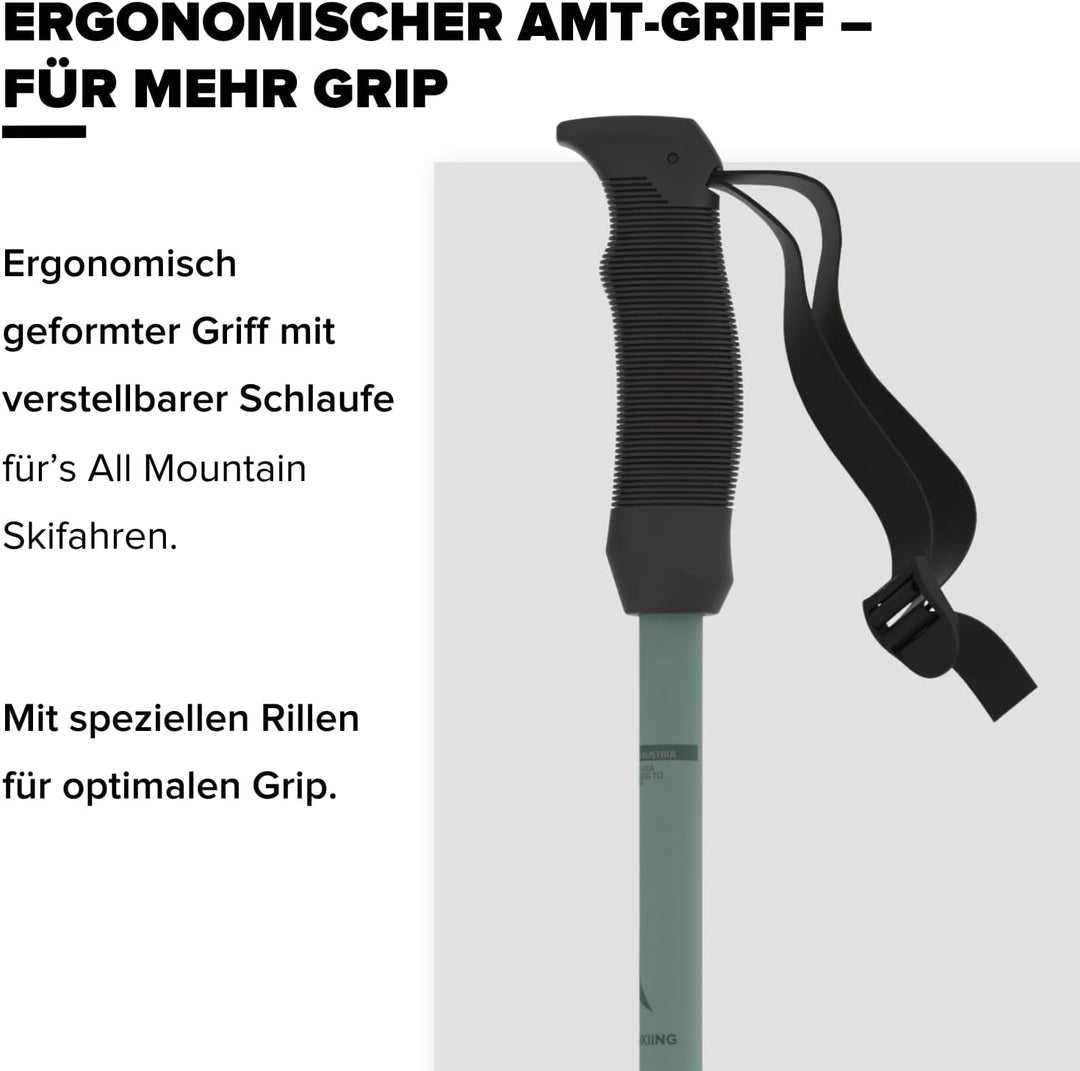 ATOMIC CLOUD Skistöcke - Hochwertiger Aluminium-Skistock - Ergonomischer Griff für mehr Grip - Stock
