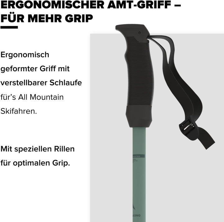 ATOMIC CLOUD Skistöcke - Hochwertiger Aluminium-Skistock - Ergonomischer Griff für mehr Grip - Stock