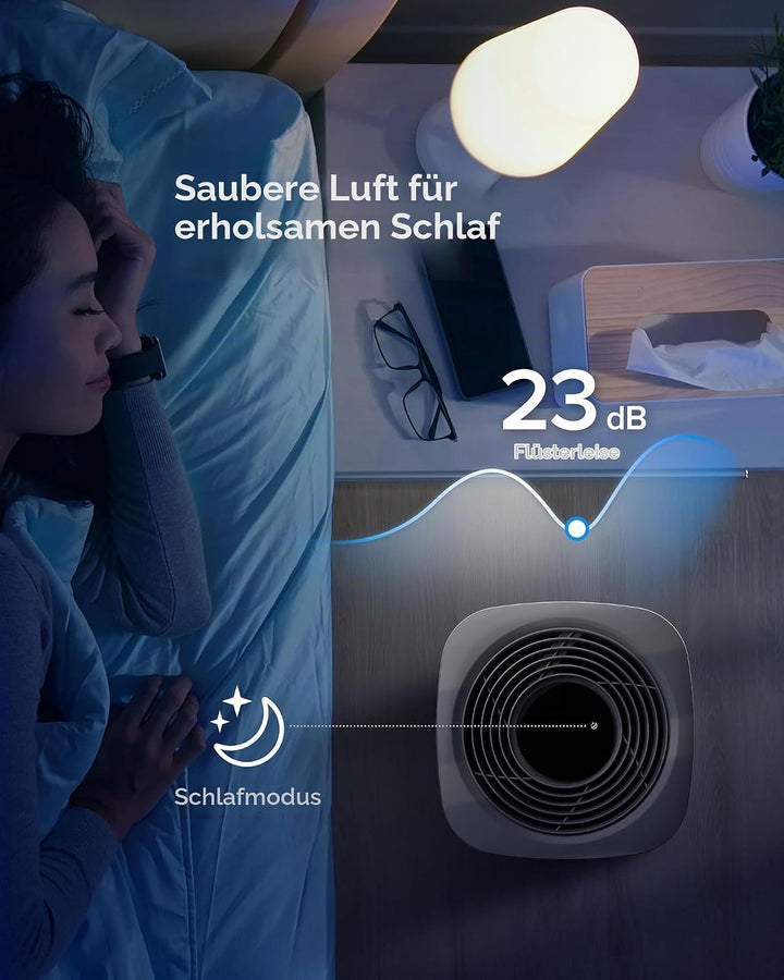 Airversa Smart Luftreiniger HomeKit 99,99% PM2.5 bis 100 m² AP2 | Thread, Siri, App, 23 dB Schlafmod