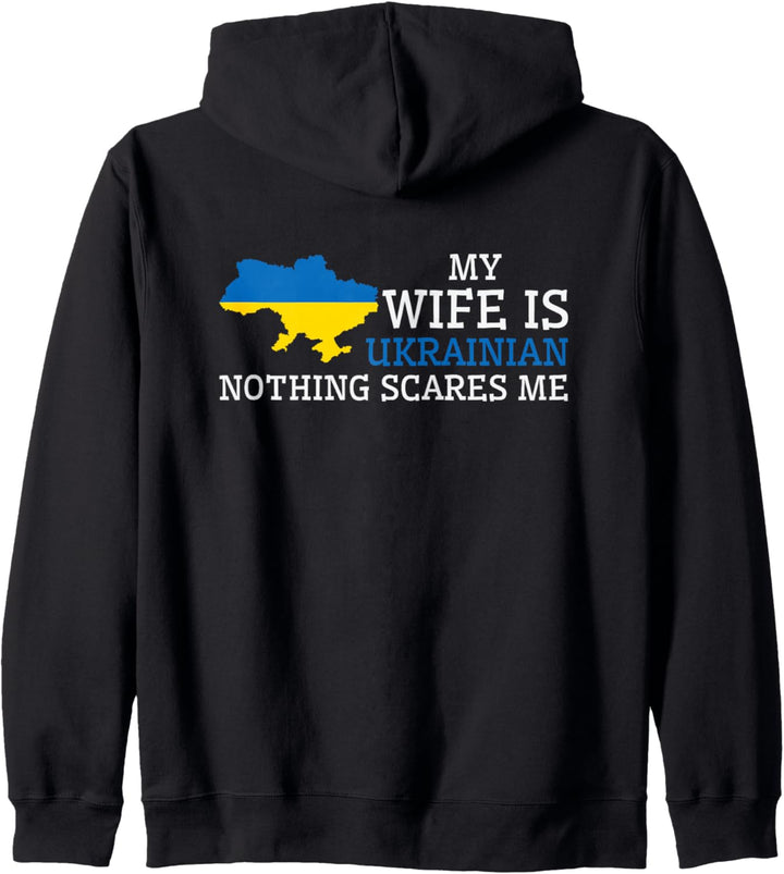 Nichts macht mir Angst Meine Frau ist ukrainischer Ehemann Ukraine Kapuzenjacke