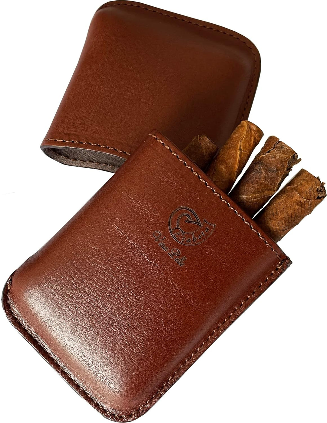 Zigarrenetui - Etui aus Leder für 1-4 Zigarren – Etabeta ArtigianoToscano - Made in Italy Braun, Bra