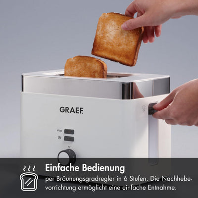 Graef Toaster TO 61, weiss, 27 centimeters l x 18 centimeters w x 19.3 centimeters h