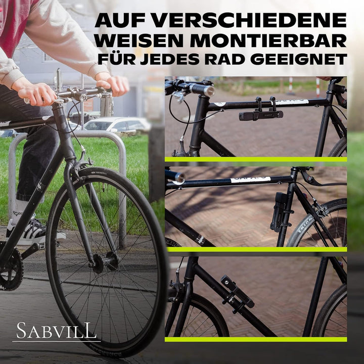 SABVILL Fahrradschloss Faltschloss 75cm | Faltschloss Fahrrad inkl. Halterung & Zubehör | Extrem sic