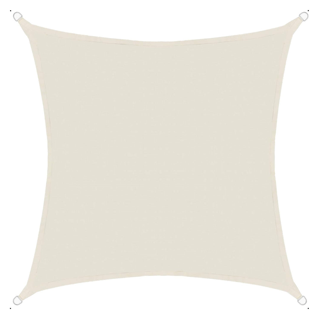 Sonnensegel luftdurchlässig 5 x 5 m - Farbe Creme - quadratisch - Material HDPE Quadrat - Creme 5m,