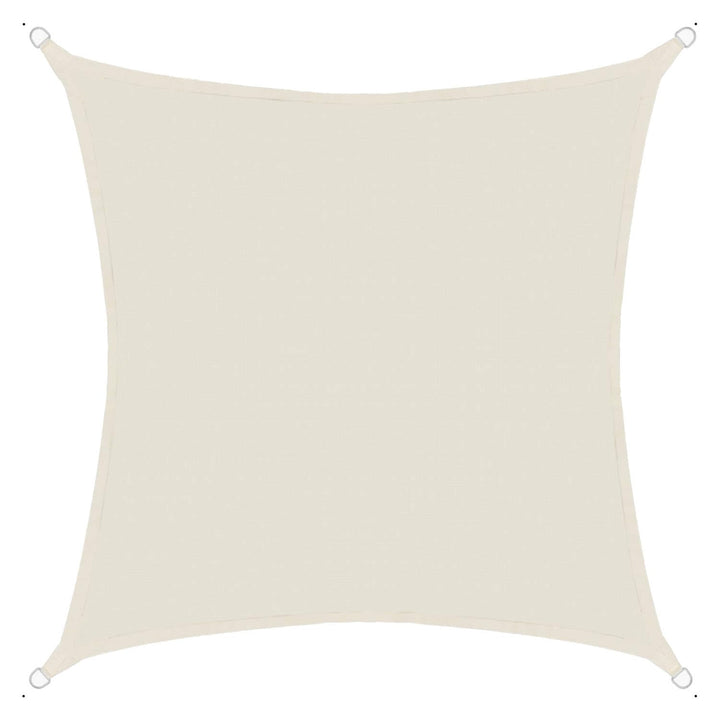 Sonnensegel luftdurchlässig 5 x 5 m - Farbe Creme - quadratisch - Material HDPE Quadrat - Creme 5m,