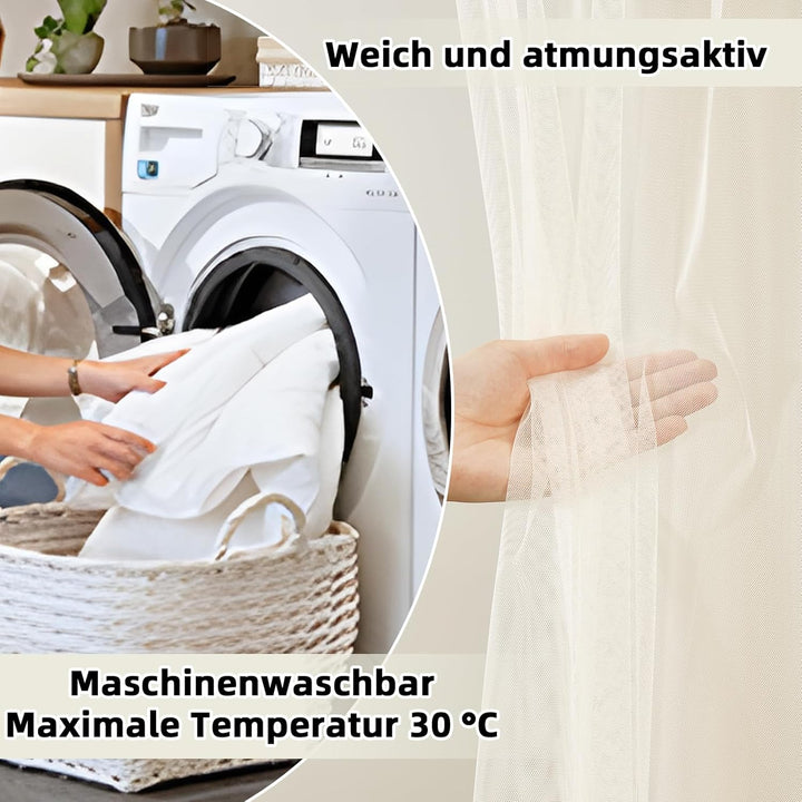 GFCC Hausbett Himmel Vorhänge 2er Set, Tüll Betthimmel Himmelbett für Hausbett Deko & Himmel für Kin
