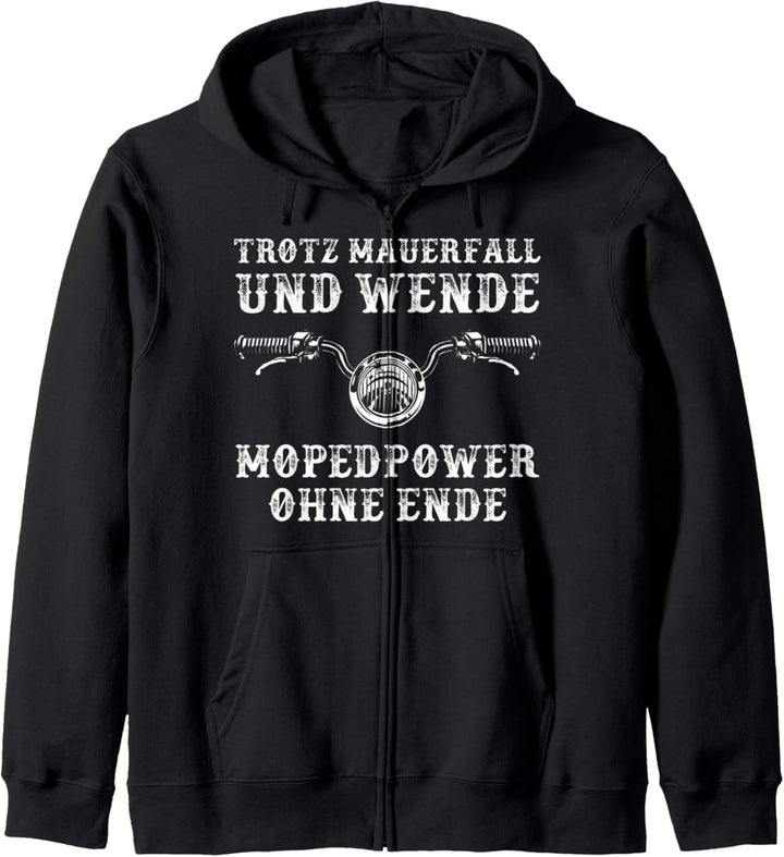 Moped Spruch 2 Takter Mauerfall Kleinkraftrad Zweitakt Kapuzenjacke