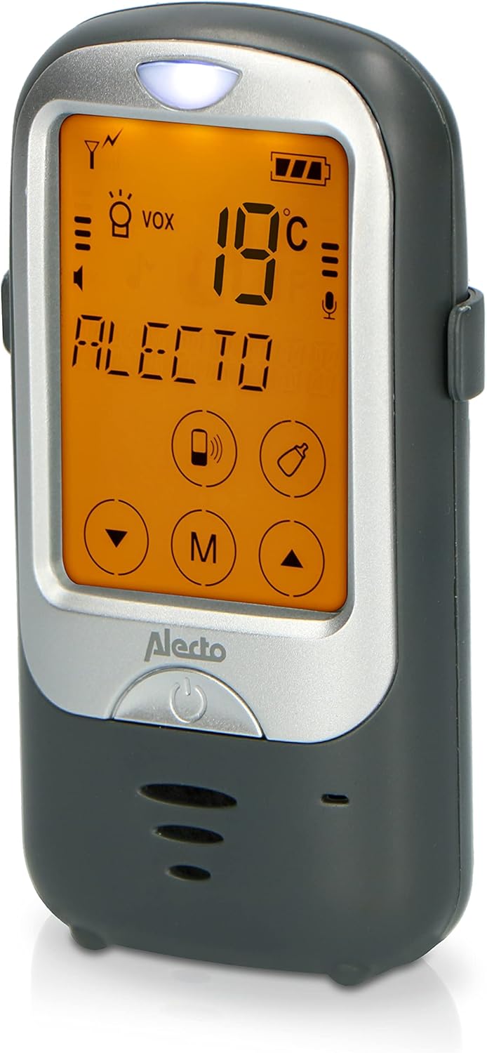 Alecto DBX68GS - Babyphone - Babyfon mit 1km Reichweite - Wiederaufladbare Eltern-Baby-Einheit - Tou