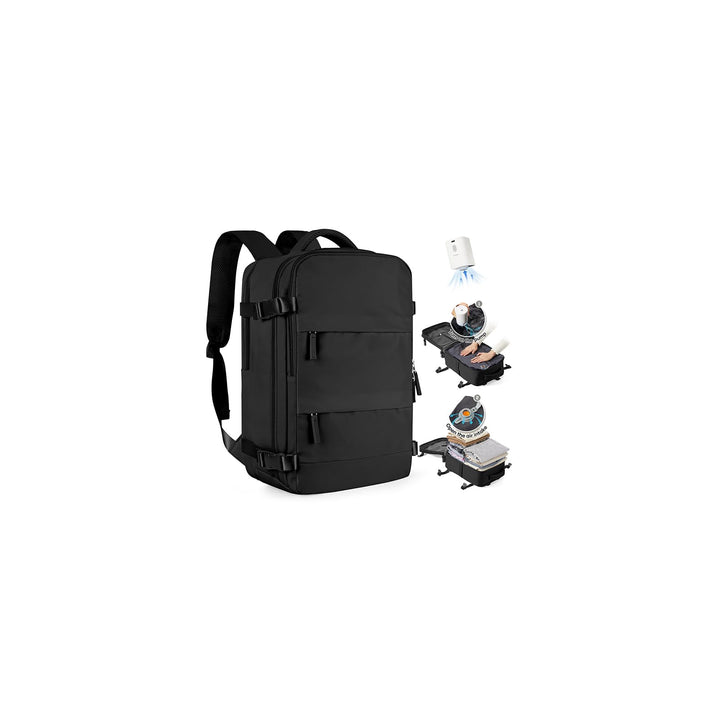 SZLX Grosser Reiserucksack Damen,Vakuum Rucksack mit Pumpe Ryanair Handgepäck 40x30x20 Herren, Wizza