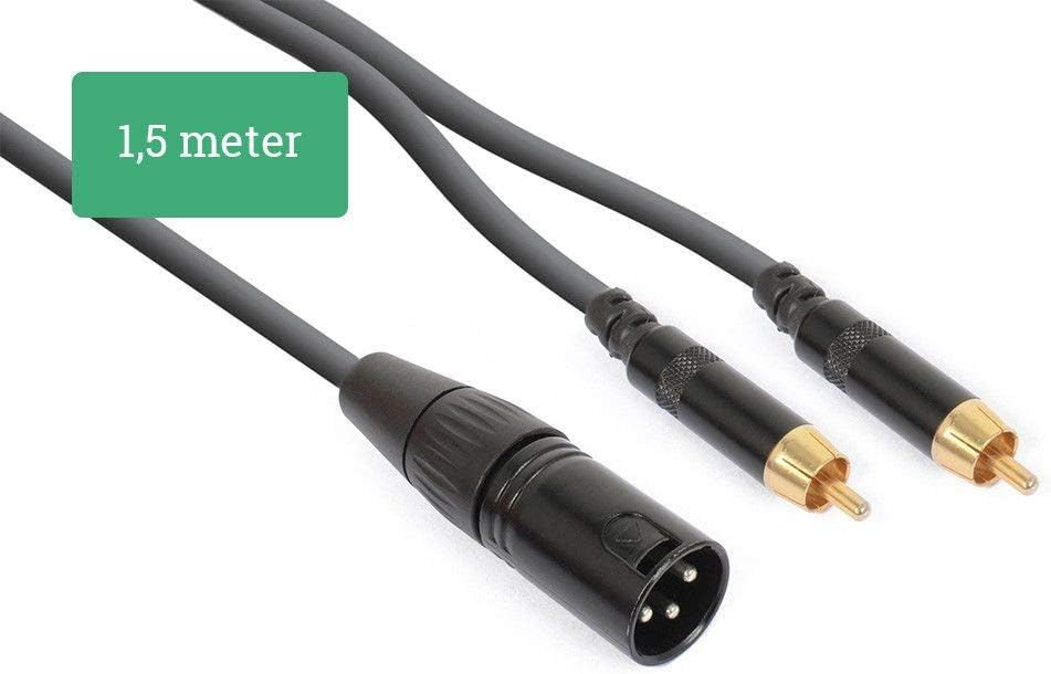PD Connex Kabel - CX58-1 – 1x XLR Stecker – 2x RCA 1,5 Meter, 1,5 Meter