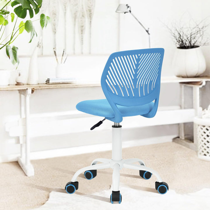 Homy Casa 2er Set Blaue Schreibtischstühle Verstellbarer Drehstuhl Bürostuhl Stoffsitz Ergonomischer
