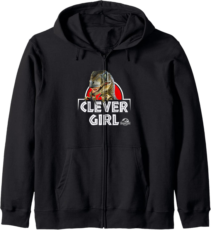 Jurassic Park Raptor Clever Girl Portrait Kapuzenjacke