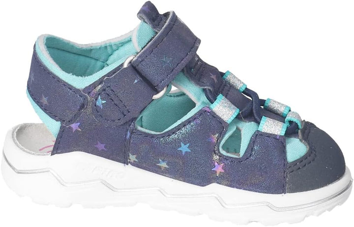 RICOSTA Mädchen und Jungen Sandalen Gery, Kinder Lauflernschuhe, Weite: MITTEL, waschbar 28 EU Blau