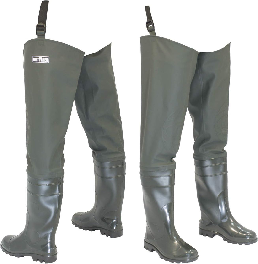 FortMen Watstiefel Herren Anglerhose mit Stiefel wasserdichte Wathose Grösse Gr. 41-47 Lange Watthos
