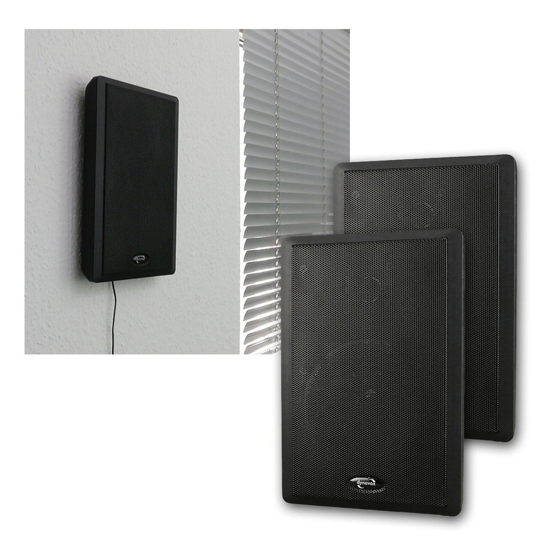 Dynavox WS-502 Flatpanel Speaker,Paar, ultraflache 2-Wege Wandlautsprecher, Surround-Box für Heimkin