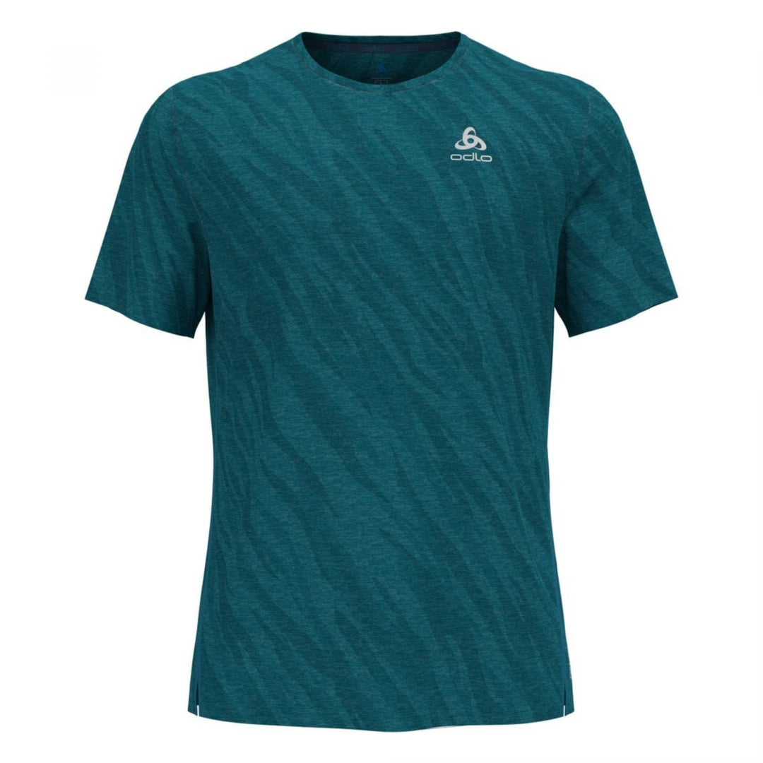 Odlo Herren Zeroweight Engineered Chill-tec_313732 Kurzarm Laufshirt S Saxony Blue Melange, S Saxony