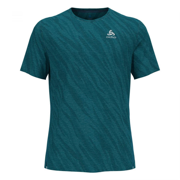 Odlo Herren Zeroweight Engineered Chill-tec_313732 Kurzarm Laufshirt S Saxony Blue Melange, S Saxony