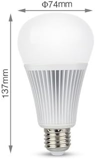 LIGHTEU®, 1x Milight Miboxer 9W E27 RGBCCT Color RGB plus WarmWeiss und kaltWeiss,dimmbar,Farbwechse