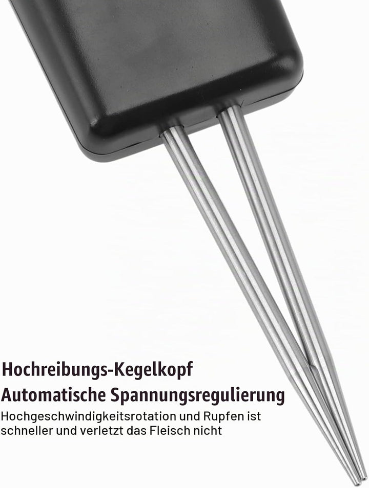 Focket Handgeführte Hühnerrupfmaschine, 100 240V wiederaufladbare elektrische Federentfernung, profe