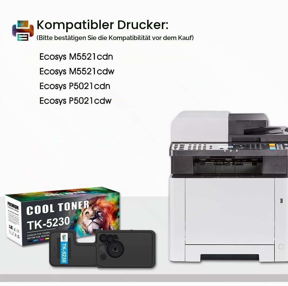 Cool Toner TK5230 Kompatibel für Kyocera Ecosys P5021cdn Toner M5521cdw M5521cdn P5021cdw P5021 M552