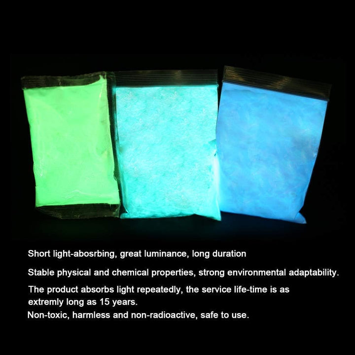 Fluoreszierender Pulver, 3x100g Professionelle Leuchtpigmente, Selbstleuchtend, phosphoreszierend un