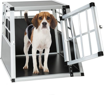 tectake® Alu Hundetransportbox -Diverse Grössen- (Single klein)