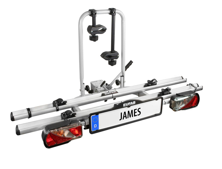 EUFAB 11417 Fahrradträger JAMES, E-Bike geeignet, Diebstahlschutz, erweiterbar, für 2 Fahrräder, für
