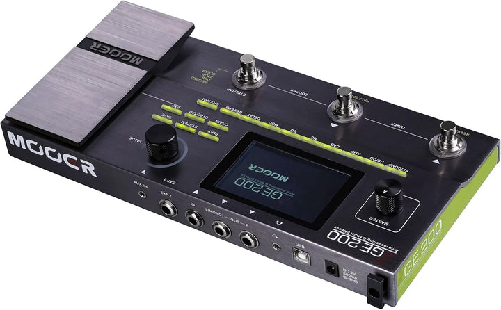 Mooer GE200 Multi-Effect Guitar Pedal, Grey Single, Single