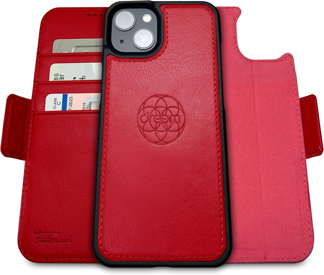 Dreem Fibonacci iPhone 14 Plus Brieftaschen-Etui / 2-in-1 stossfestes Etui und abnehmbares Folio aus