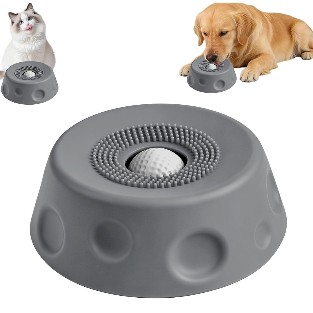 Schleckball Hund Silikon, Schleckmatte Hund, Antischlingnapf Hunde Katze mit Saugnapf, Futternapf Hu