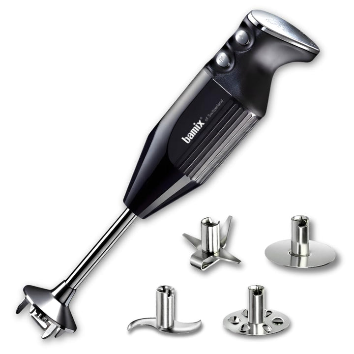 bamix Stabmixer Set M350 MAXX inkl. Multifunktions-, Fleisch-, Gemüsemesser, Quirl, Schlagscheibe au