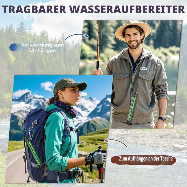 Wasserfilter Outdoor 2000L Mini Tragbarer Camping Wasseraufbereitung Entfernt 99.99% Bakterien Filte
